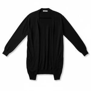 Black Open Front Cardigan